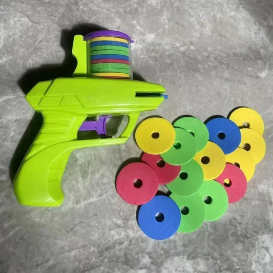 Funny Cat Dog Toy Gun Interactive Foam Disc Launcher 15 Reusable Discs, Shooting Chasing Game for Pet Training Dog Pet Supplie
