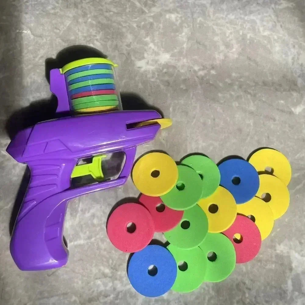 Funny Cat Dog Toy Gun Interactive Foam Disc Launcher 15 Reusable Discs, Shooting Chasing Game for Pet Training Dog Pet Supplie