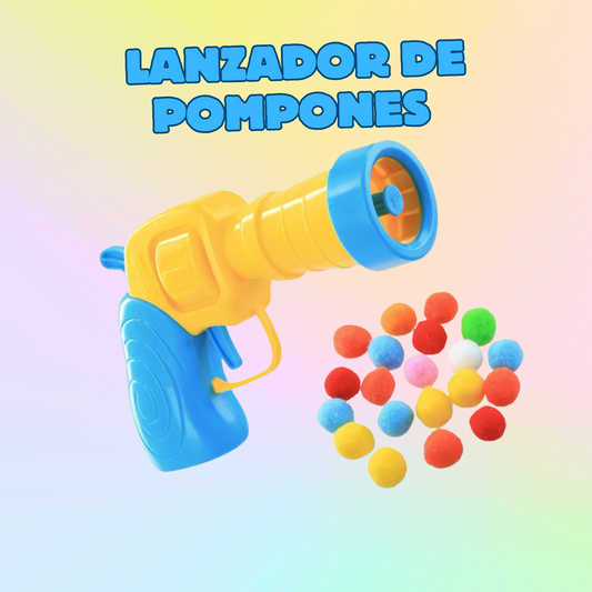Cat Toy Ball Launcher Gun with 50Pc Pom Pom Plush Balls Interactive Fetch Shooting Gun for Cats Pet Play Equipment